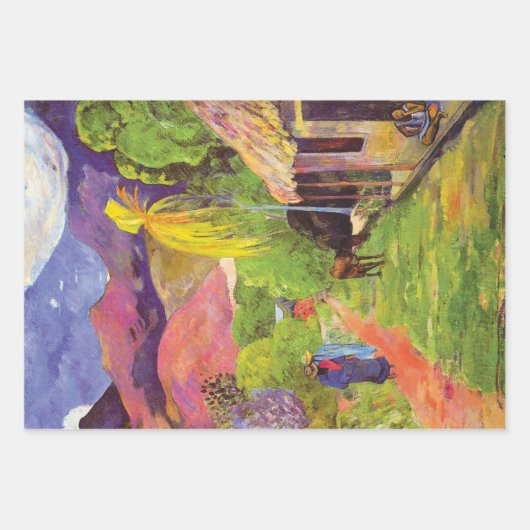 Paul Gauguin Road in Tahiti  Fine Art Inpakpapier Vel (Voorkant)
