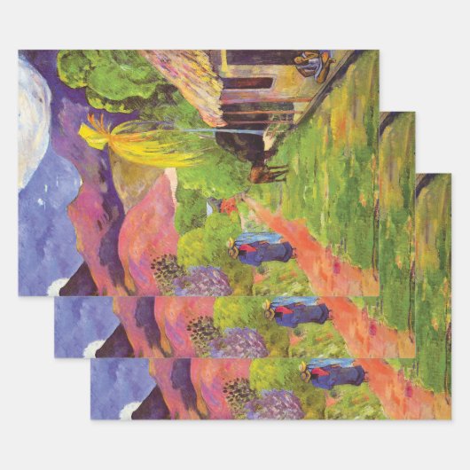 Paul Gauguin Road in Tahiti  Fine Art Inpakpapier Vel (Set)