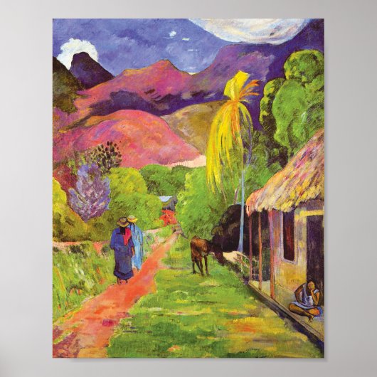 Paul Gauguin Road in Tahiti  Fine Art Poster (Voorkant)