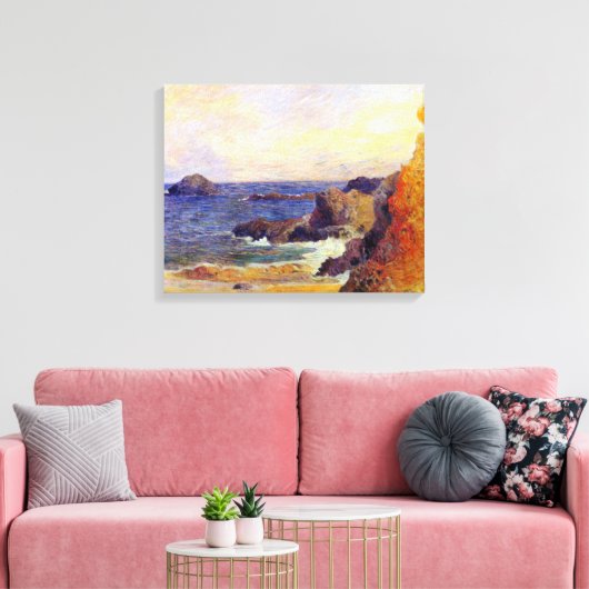 Paul Gauguin - Rocky Coast Fine Art schilderen Canvas Afdruk (Insitu (Woonkamer))