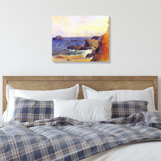 Paul Gauguin - Rocky Coast Fine Art schilderen Canvas Afdruk (Insitu (Slaapkamer))