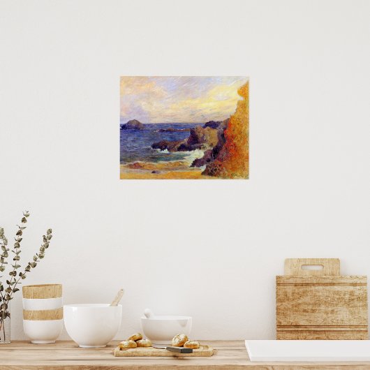 Paul Gauguin - Rocky Coast Fine Art schilderen Poster (Keuken)