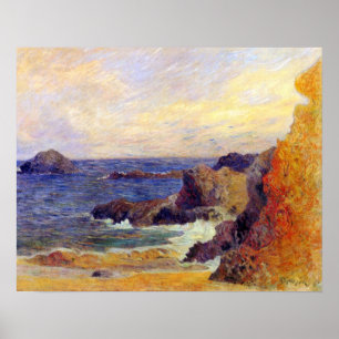 Paul Gauguin - Rocky Coast Fine Art schilderen Poster
