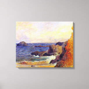 Paul Gauguin - Rotsachtige kust Fijne Kunst Schild Canvas Afdruk