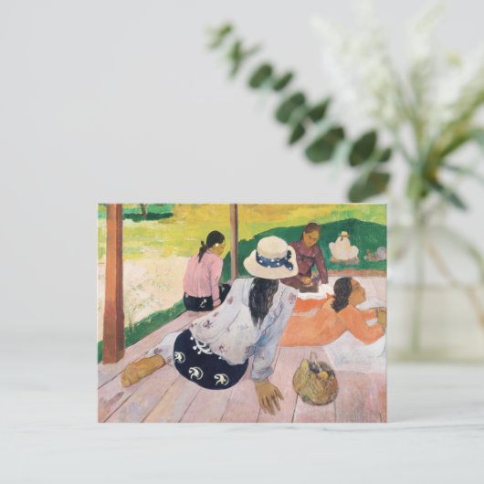 Paul Gauguin Siesta Schilderkunst Print Briefkaart (Staand voorkant)