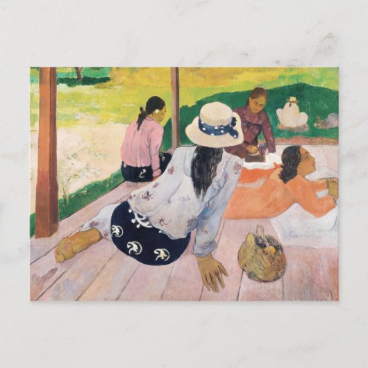 Paul Gauguin Siesta Schilderkunst Print Briefkaart (Voorkant)