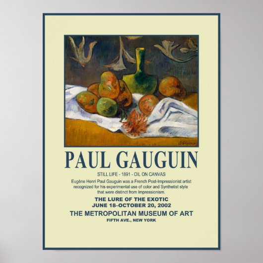 Paul Gauguin still Life Museum Poster (Voorkant)