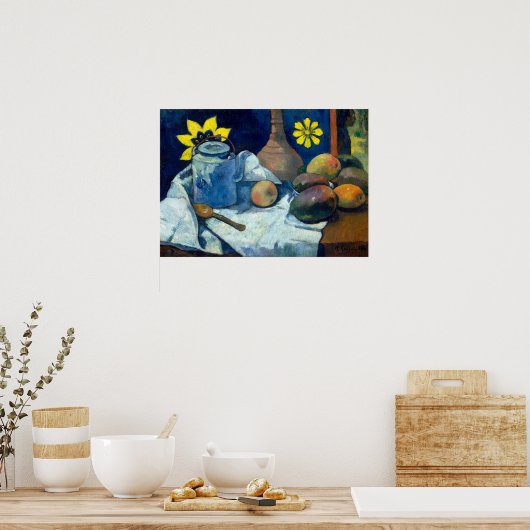 Paul Gauguin Still Life with Teapot and Fruit Poster (Keuken)
