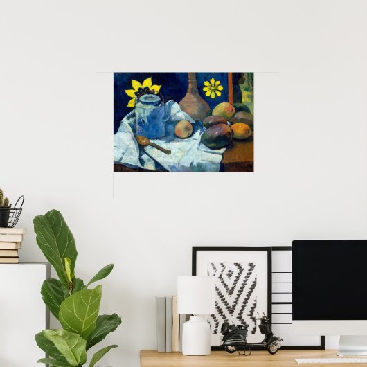 Paul Gauguin Still Life with Teapot and Fruit Poster (Thuiskantoor)