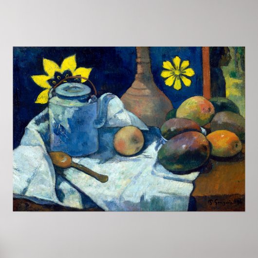 Paul Gauguin Still Life with Teapot and Fruit Poster (Voorkant)