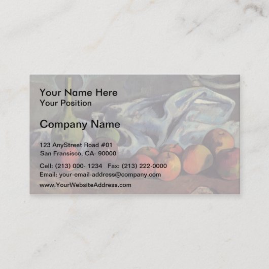 Paul Gauguin-stilstaand leven met appels en groene Visitekaartje (Voorkant)