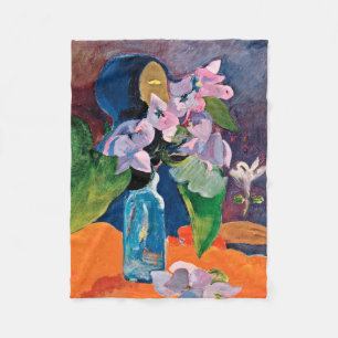 Paul Gauguin - stilstaand leven met bloemen en ido Fleece Deken