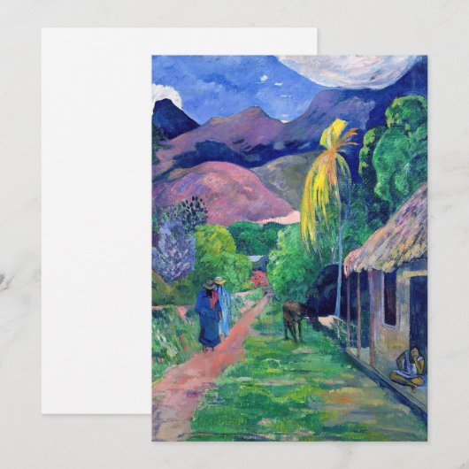 Paul Gauguin - Straat in Tahiti Bedankkaart (Voorkant / Achterkant)