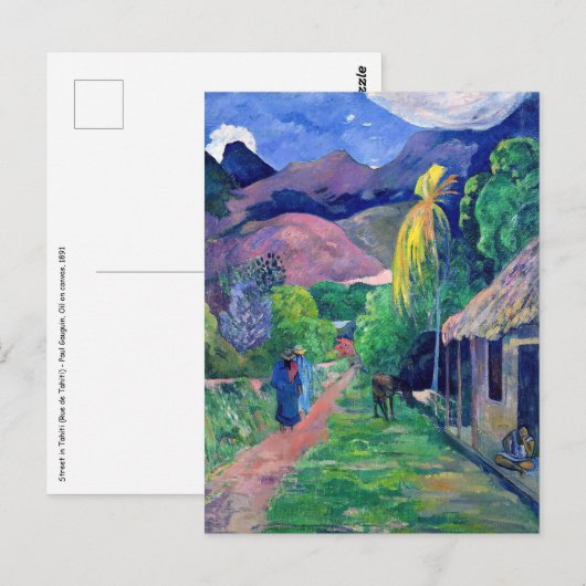 Paul Gauguin - Straat in Tahiti Briefkaart (Voorkant / Achterkant)