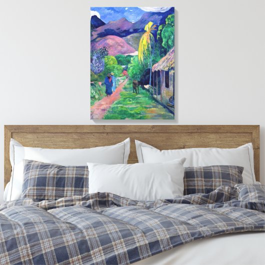 Paul Gauguin - Straat in Tahiti Canvas Afdruk (Insitu (Slaapkamer))