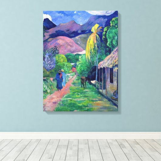 Paul Gauguin - Straat in Tahiti Canvas Afdruk (Insitu (Houten vloer))