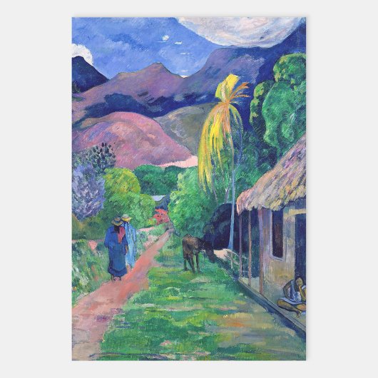 Paul Gauguin - Straat in Tahiti Inpakpapier Vel