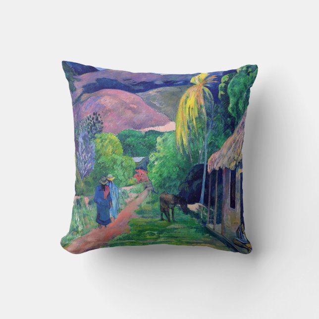 Paul Gauguin - Straat in Tahiti Kussen (Voorkant)