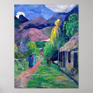 Paul Gauguin - Straat in Tahiti Poster