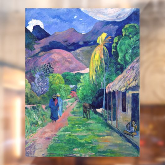 Paul Gauguin - Straat in Tahiti Raamsticker (Vel 2)