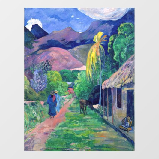 Paul Gauguin - Straat in Tahiti Raamsticker (Vel)
