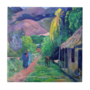 Paul Gauguin - Straat in Tahiti Tegeltje