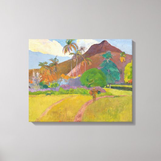 Paul Gauguin - Tahitiaans Landschap Canvas Afdruk (Voorkant)