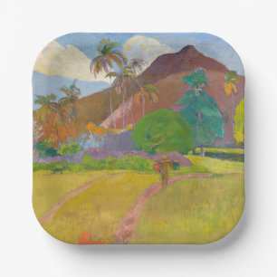 Paul Gauguin - Tahitiaans landschap Papieren Bordje
