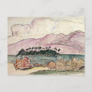Paul Gauguin Tahitiaans landschap (w/c op papier Briefkaart