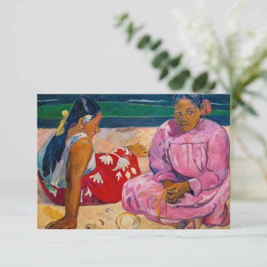 Paul Gauguin - Tahitiaanse vrouwen op het strand Bedankkaart (Staand voorkant)