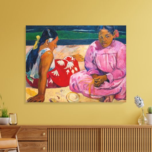 Paul Gauguin - Tahitiaanse vrouwen op het strand Canvas Afdruk (Insitu (Woonkamer))