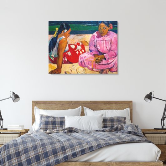 Paul Gauguin - Tahitiaanse vrouwen op het strand Canvas Afdruk (Insitu (Slaapkamer))