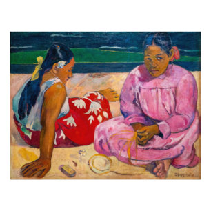 Paul Gauguin - Tahitiaanse vrouwen op het strand Foto Afdruk