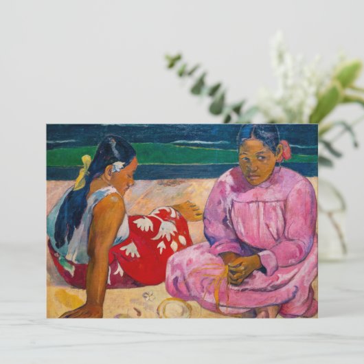 Paul Gauguin - Tahitiaanse vrouwen op het strand Kaart (Staand voorkant)