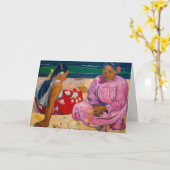 Paul Gauguin - Tahitiaanse vrouwen op het strand Kaart (Gele Bloem)