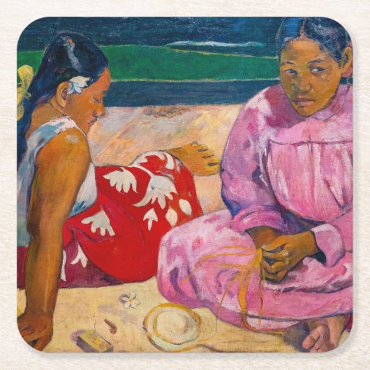 Paul Gauguin - Tahitiaanse vrouwen op het strand Kartonnen Onderzetters (Voorkant)
