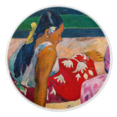 Paul Gauguin - Tahitiaanse vrouwen op het strand Keramische Knop (Voorkant)