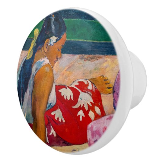 Paul Gauguin - Tahitiaanse vrouwen op het strand Keramische Knop (Rechts)