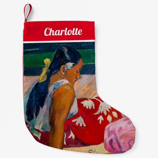 Paul Gauguin - Tahitiaanse vrouwen op het strand Kleine Kerstsok (Voorkant)
