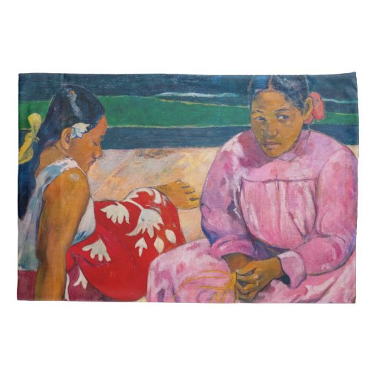 Paul Gauguin - Tahitiaanse vrouwen op het strand Kussensloop (Achterkant)