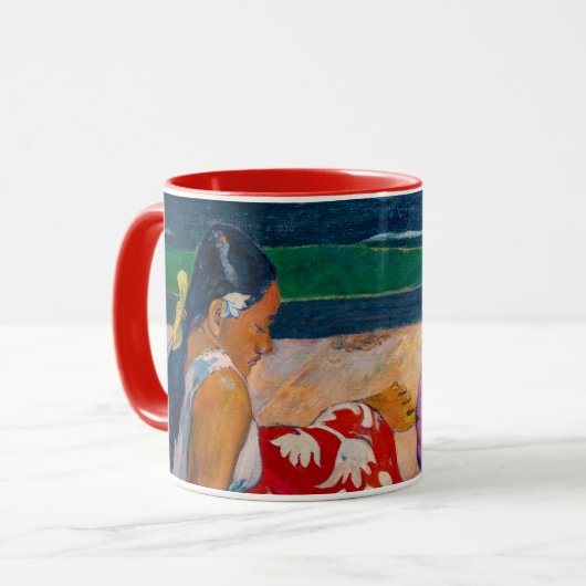 Paul Gauguin - Tahitiaanse vrouwen op het strand Mok (Voorkant links)