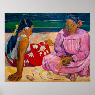 Paul Gauguin - Tahitiaanse vrouwen op het strand Poster