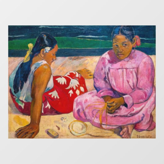 Paul Gauguin - Tahitiaanse vrouwen op het strand Raamsticker (Vel)