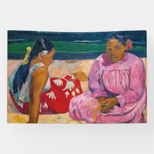 Paul Gauguin - Tahitiaanse vrouwen op het strand Spandoek