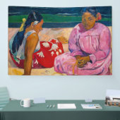 Paul Gauguin - Tahitiaanse vrouwen op het strand Spandoek (Beurs)
