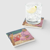 Paul Gauguin - Tahitiaanse vrouwen op het strand Stenen Onderzetter (Zijkant)