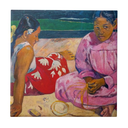 Paul Gauguin - Tahitiaanse vrouwen op het strand Tegeltje (Voorkant)