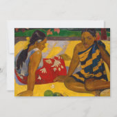 Paul Gauguin - Tahitiaanse vrouwen / Parau API Bedankkaart (Voorkant)