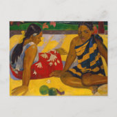 Paul Gauguin - Tahitiaanse vrouwen / Parau API Briefkaart (Voorkant)