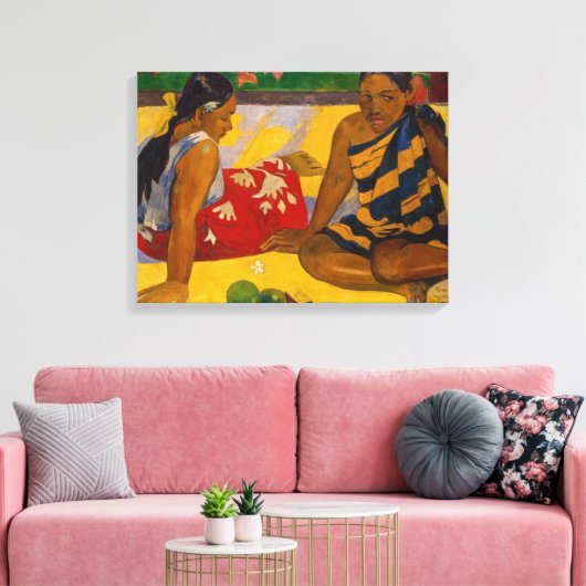 Paul Gauguin - Tahitiaanse vrouwen / Parau API Canvas Afdruk (Insitu (Woonkamer))